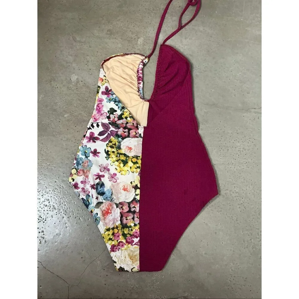 Albertine Halter Floral Swimsuit